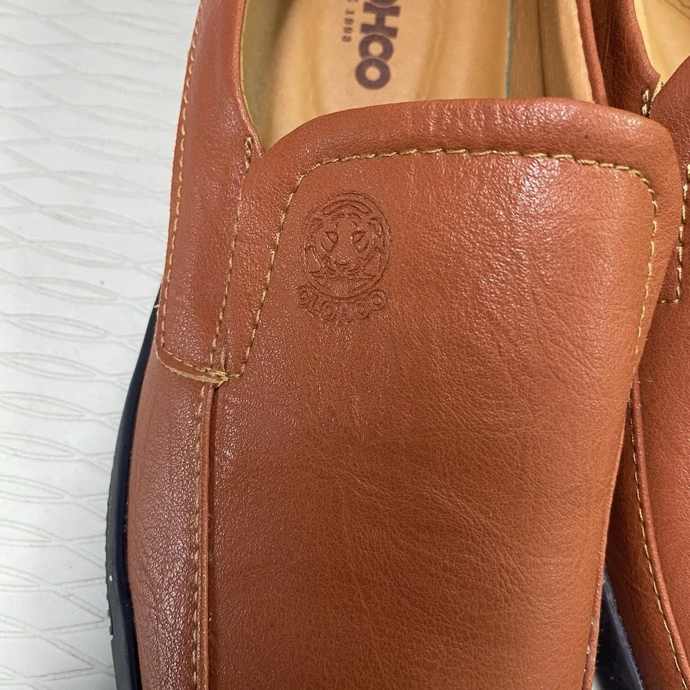 CLOHOO Men's Top Leather‎ Red/Brown Shoes Sz.US 8.5. 260. NWOB